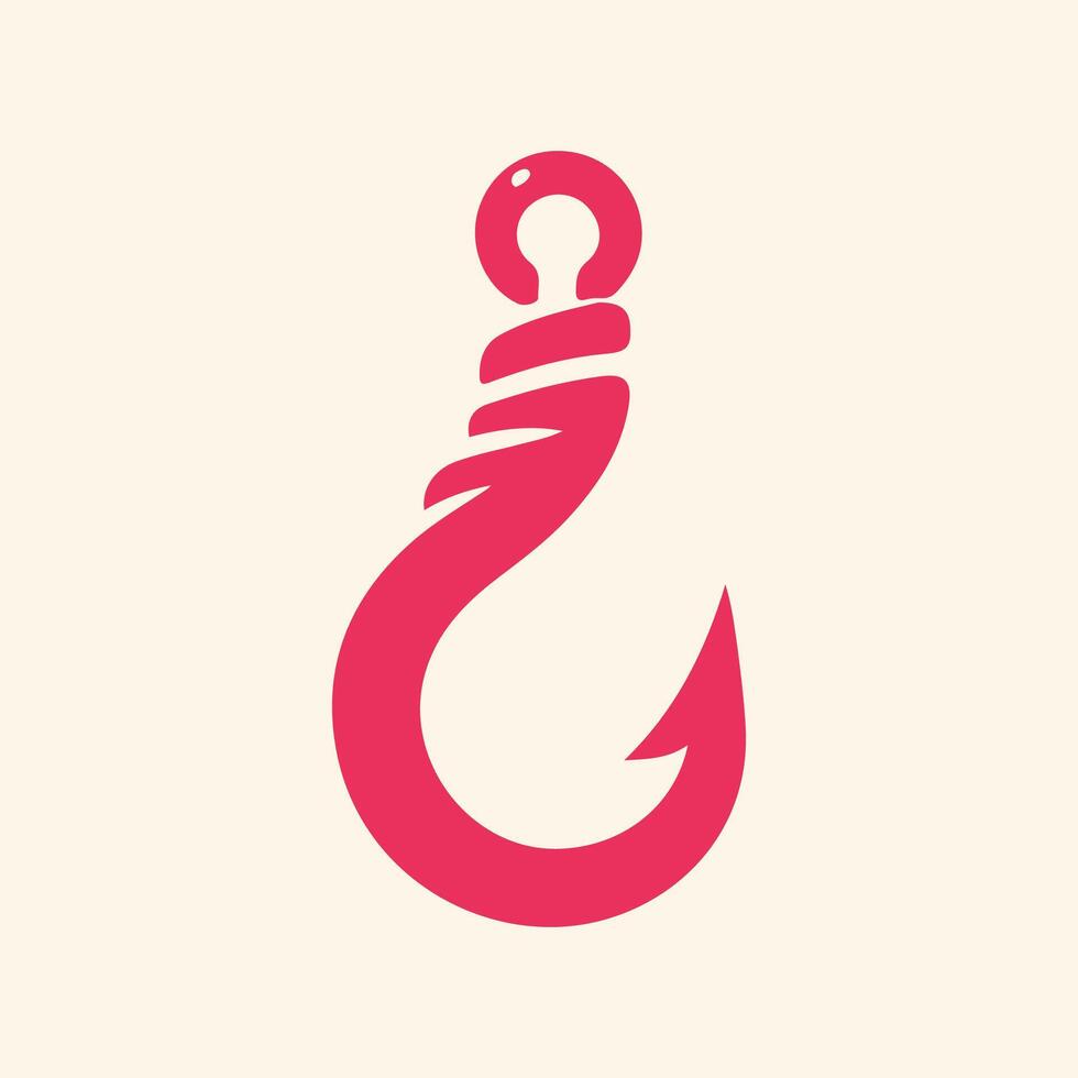 Fishing hook trendy artwork ravishing abstract illustration colorful applied design vector