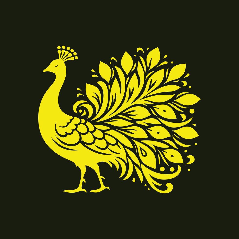 Peacock trendy artwork perfect abstract illustration colorful applied design vector