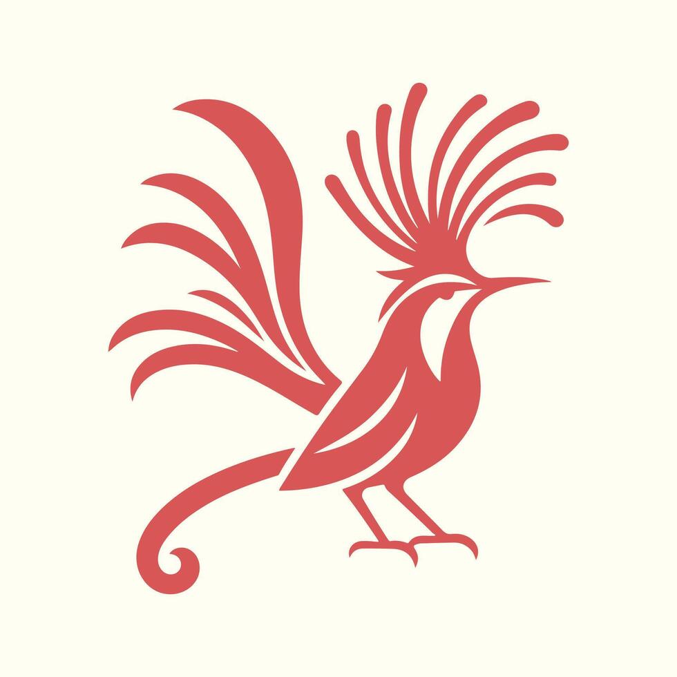 Bird trendy artwork beautiful abstract illustration colorful applicative design vector