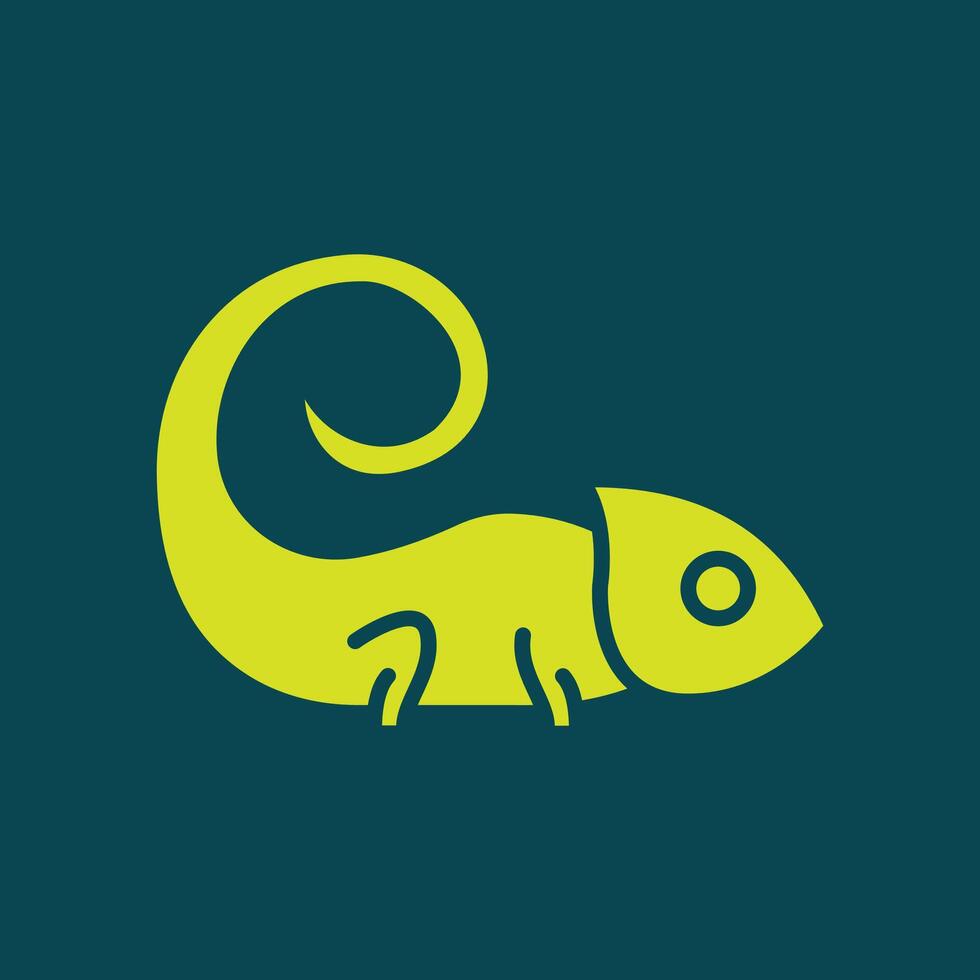 Chameleon trendy artwork magnificent abstract illustration colorful applied design vector