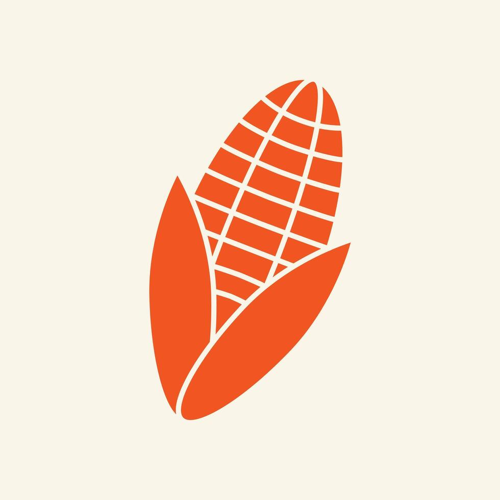 Corn trendy artwork elegant abstract illustration colorful applied design vector