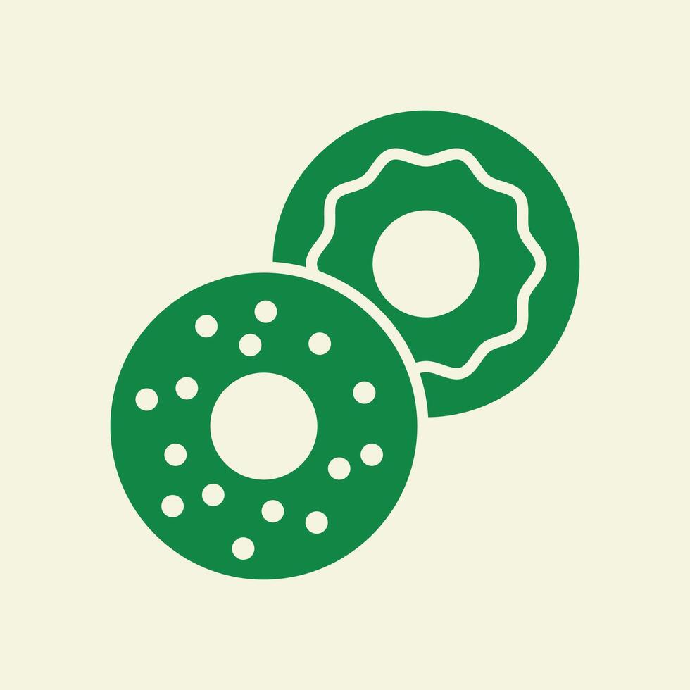 Bagel trendy artwork glorious abstract illustration colorful applied design vector