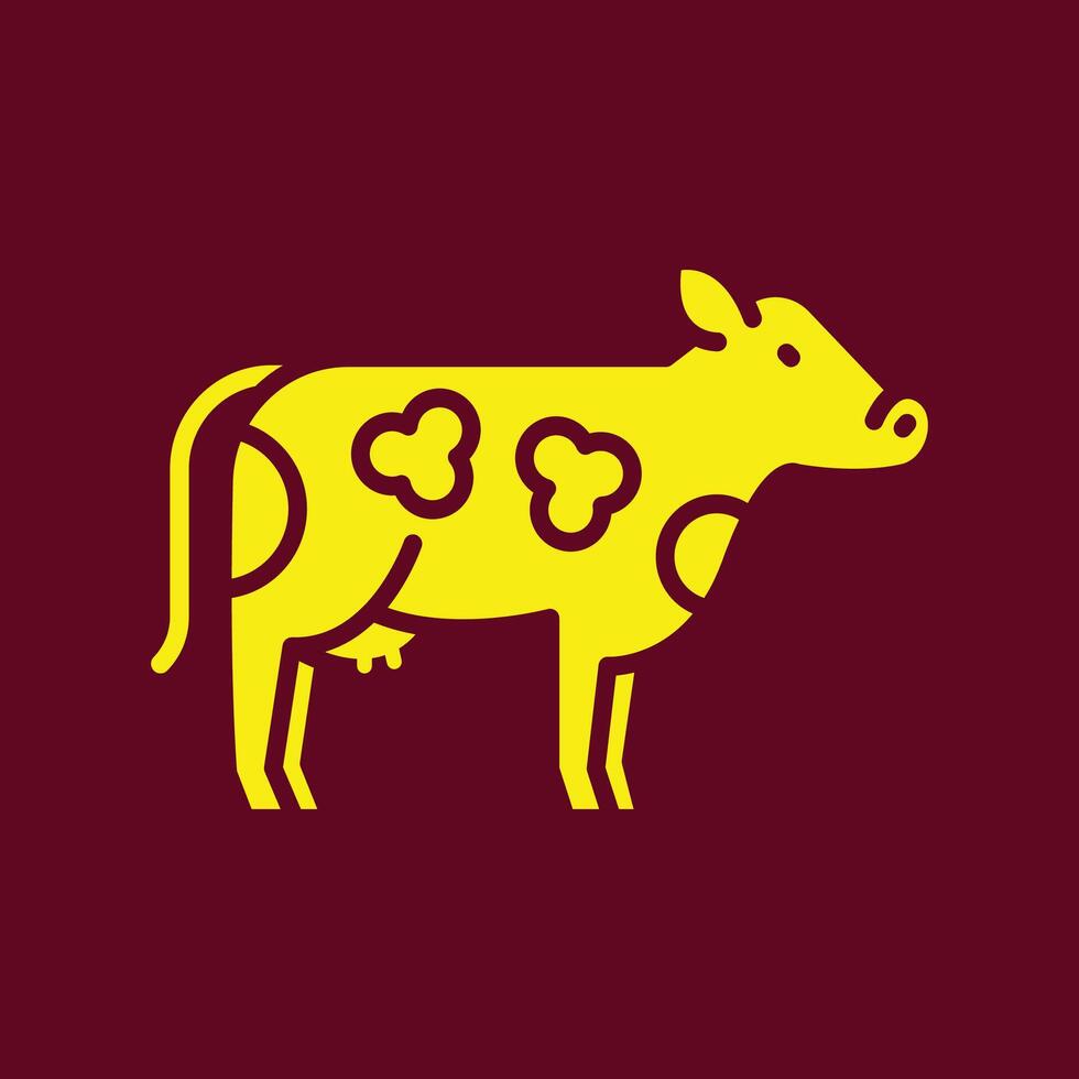 Cow trendy artwork delightful abstract illustration colorful applied design vector