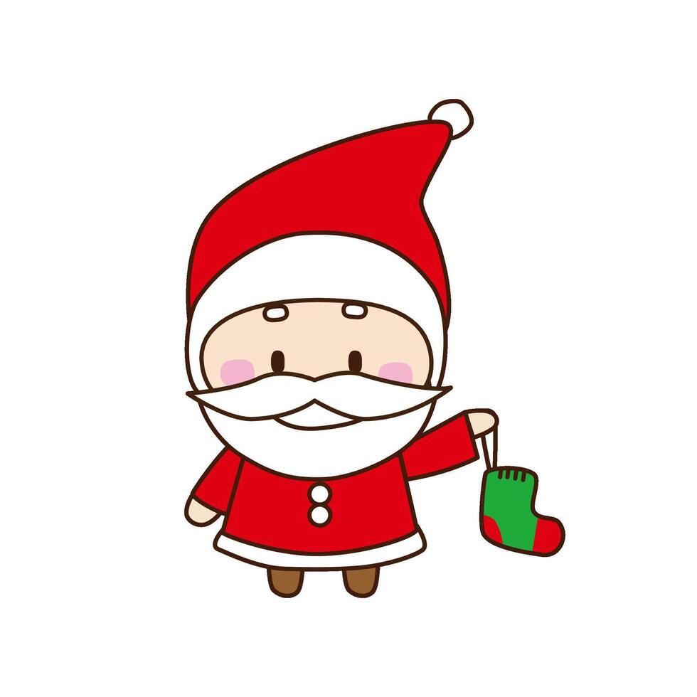 Santa claus character on white background. vector