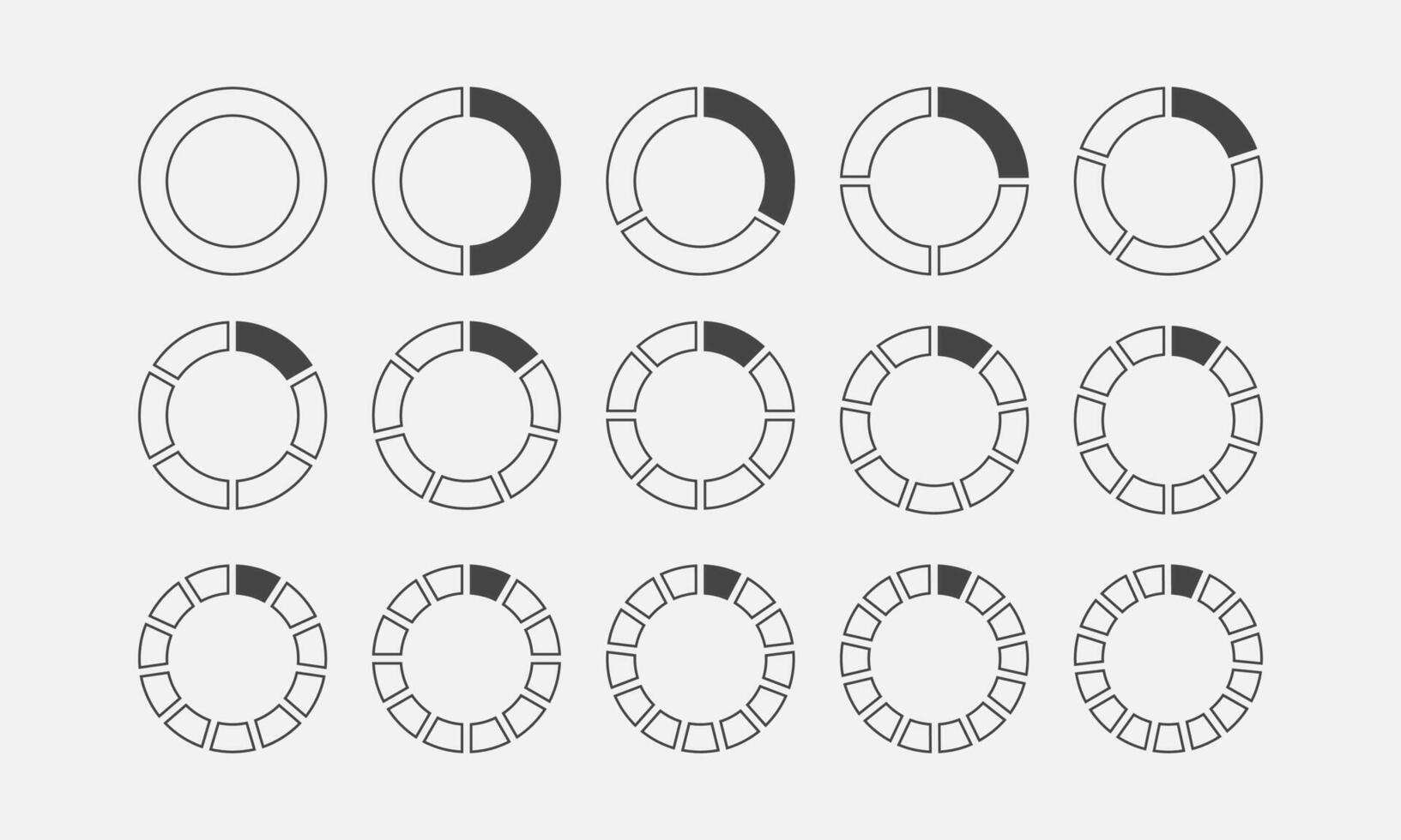 Fraction pie chart. Inforgraphic element vector
