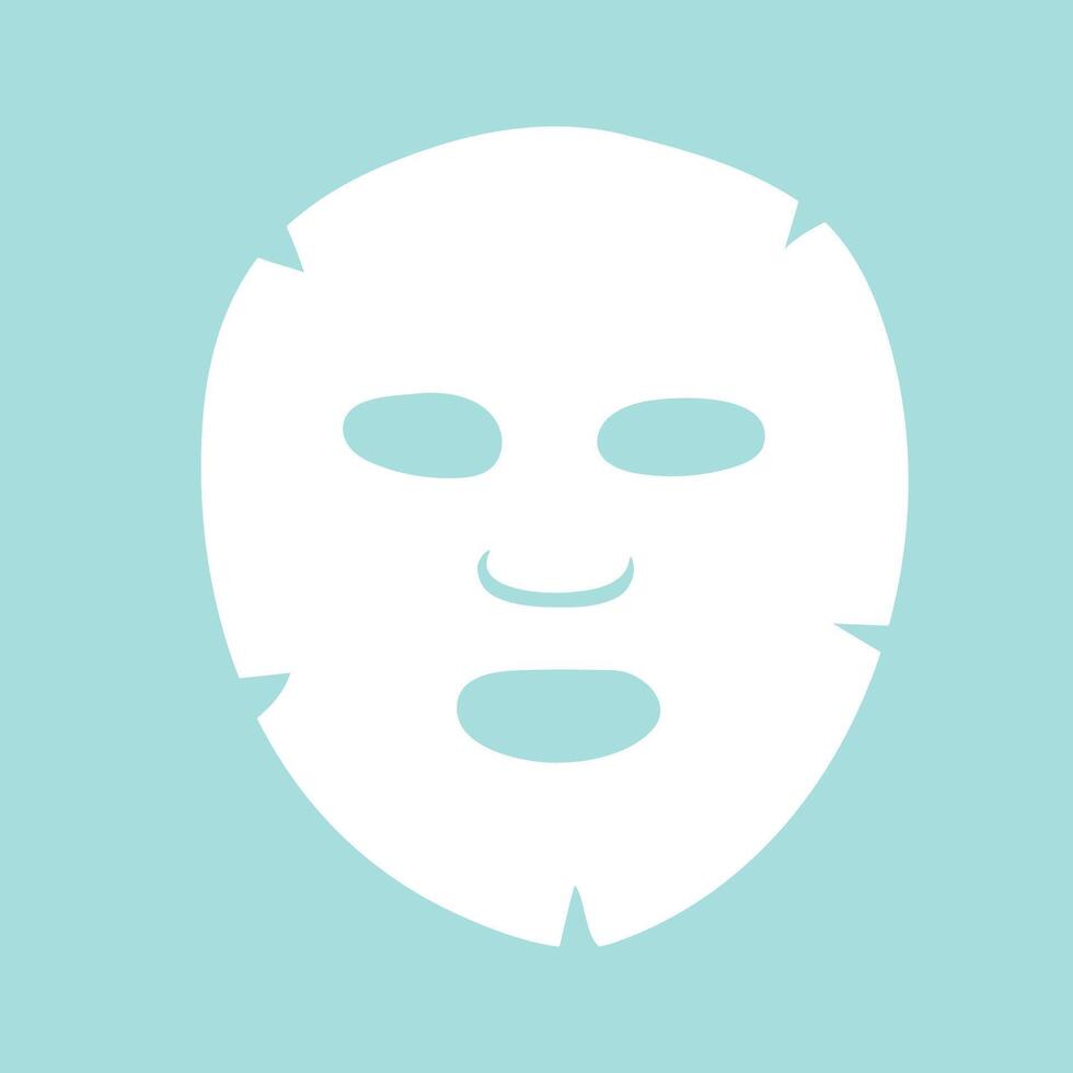 Skin sheet mask icon. Simply illustration for packaging vector