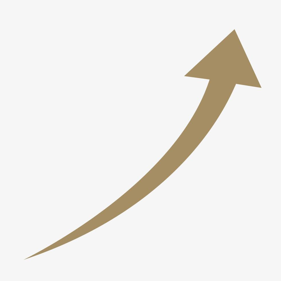 Arrow up sign. Increase graph vector