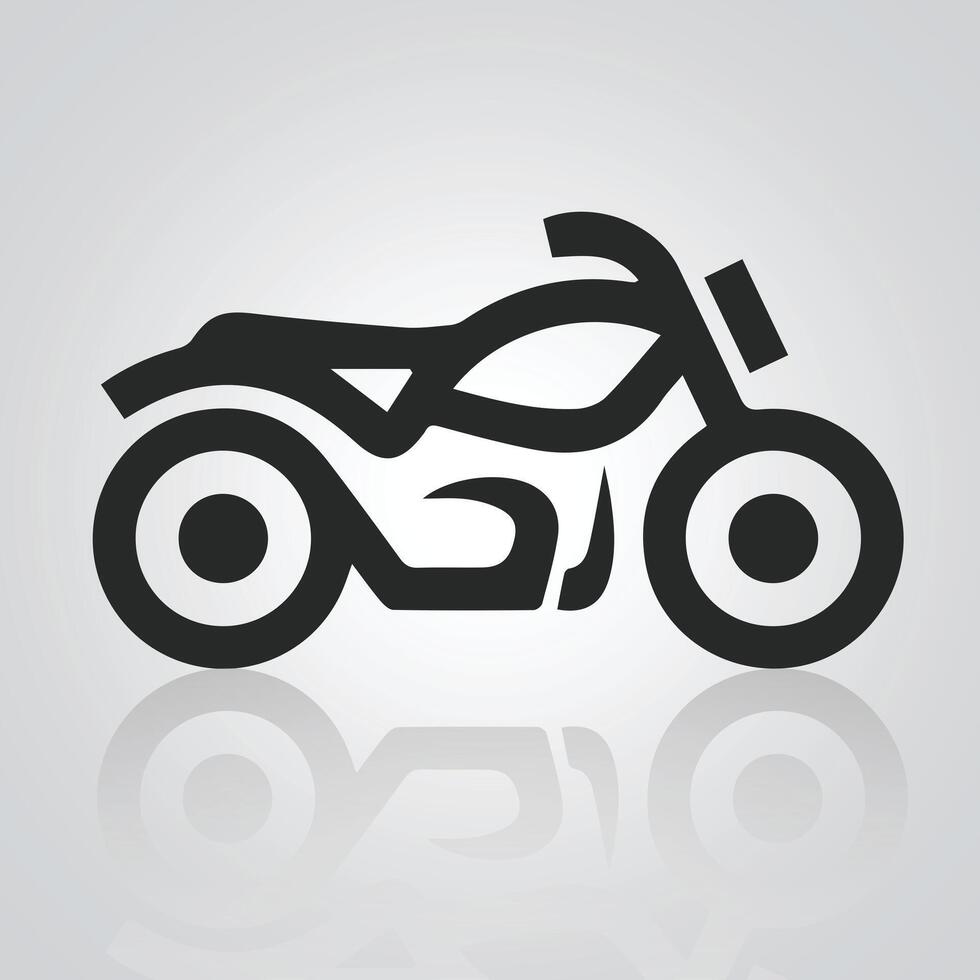 Motorcycle icons, unique icons, bike logo with a silver background vector