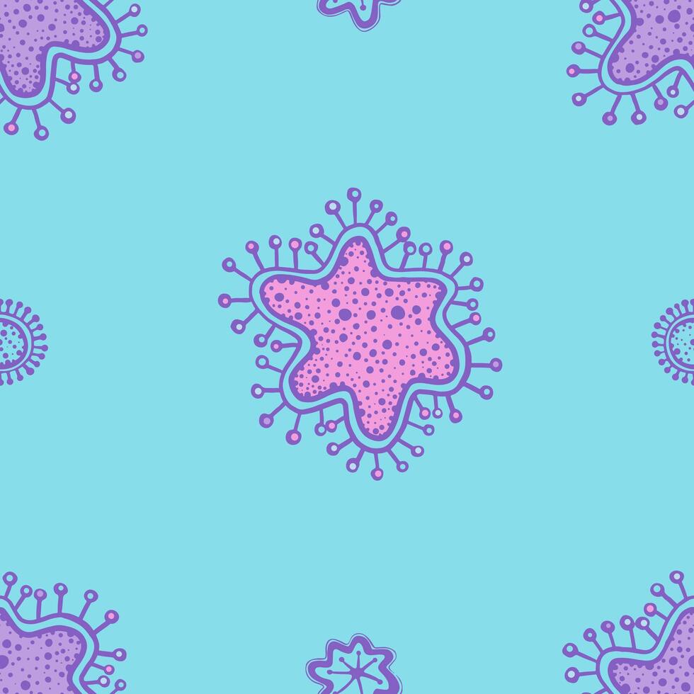 Seamless Star Pattern with Dotted Centres vector