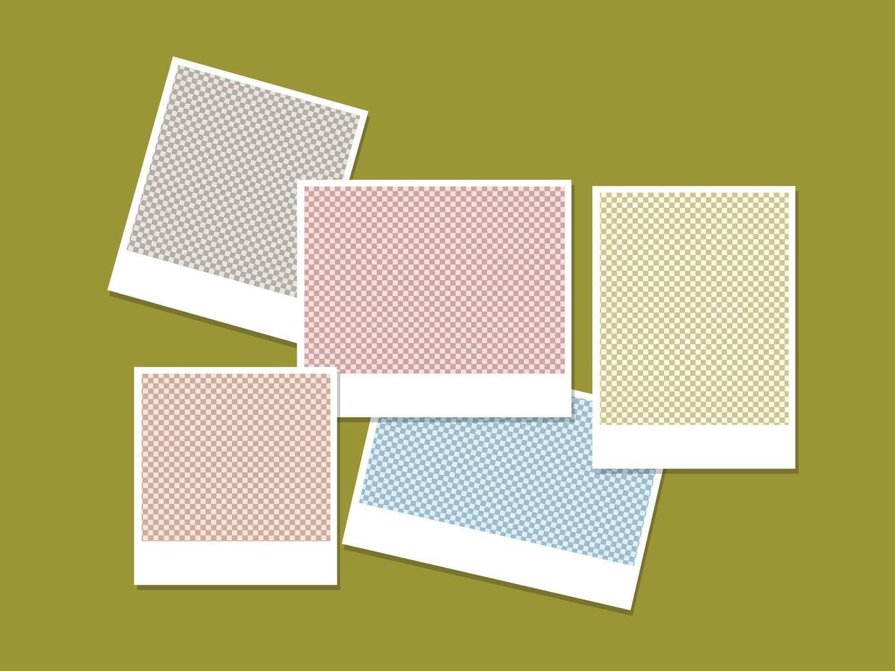 Photo frame collection with blank place vector