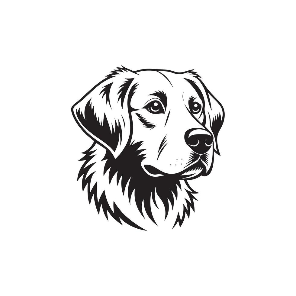 Dog Face silhouette Style with background vector