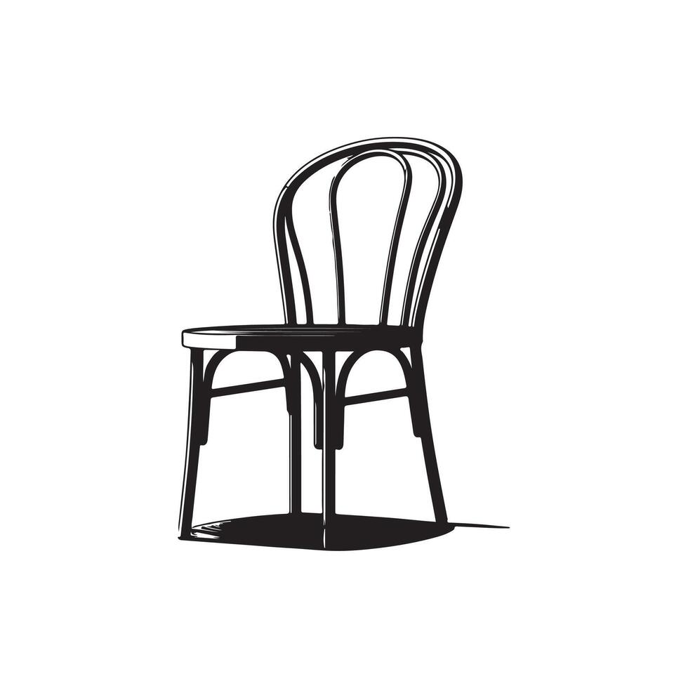 Simple Chair silhouette Style Design vector