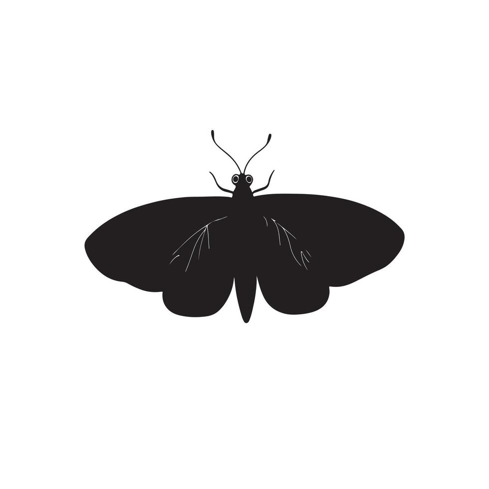 Butterfly silhouette Style with white vector