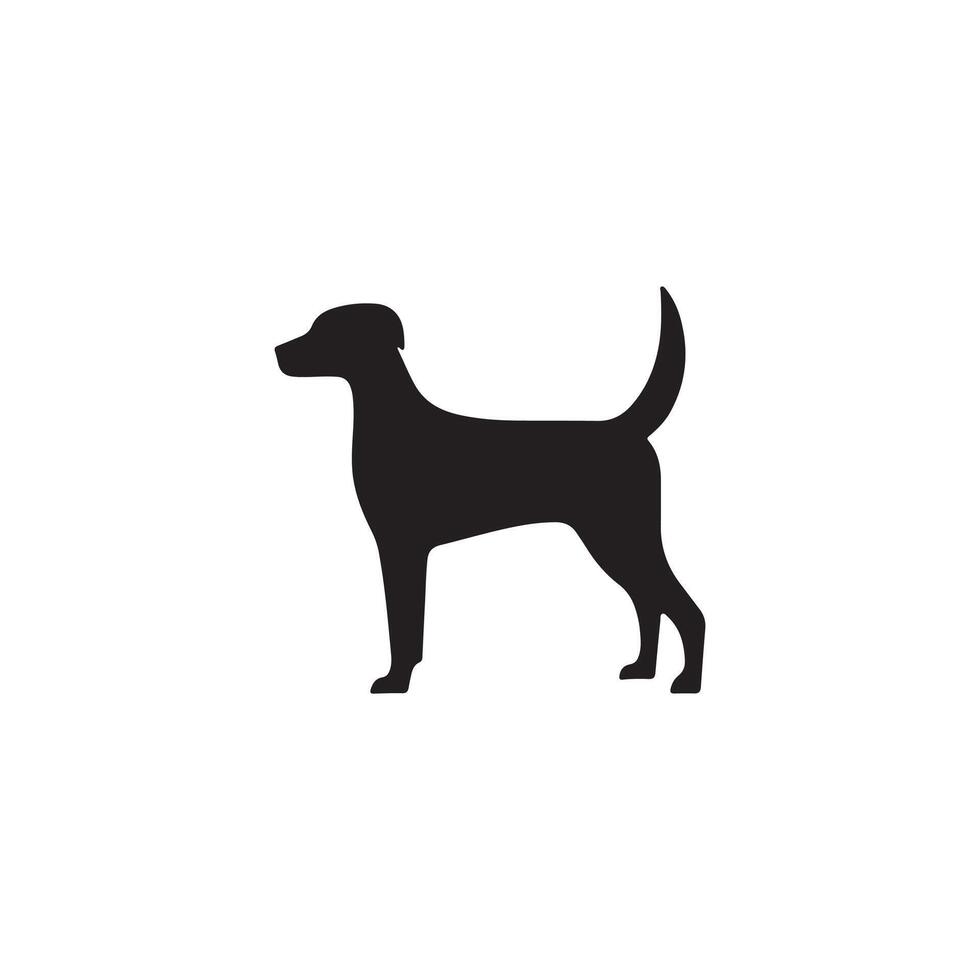 Creative simple Dog silhouette Style background vector