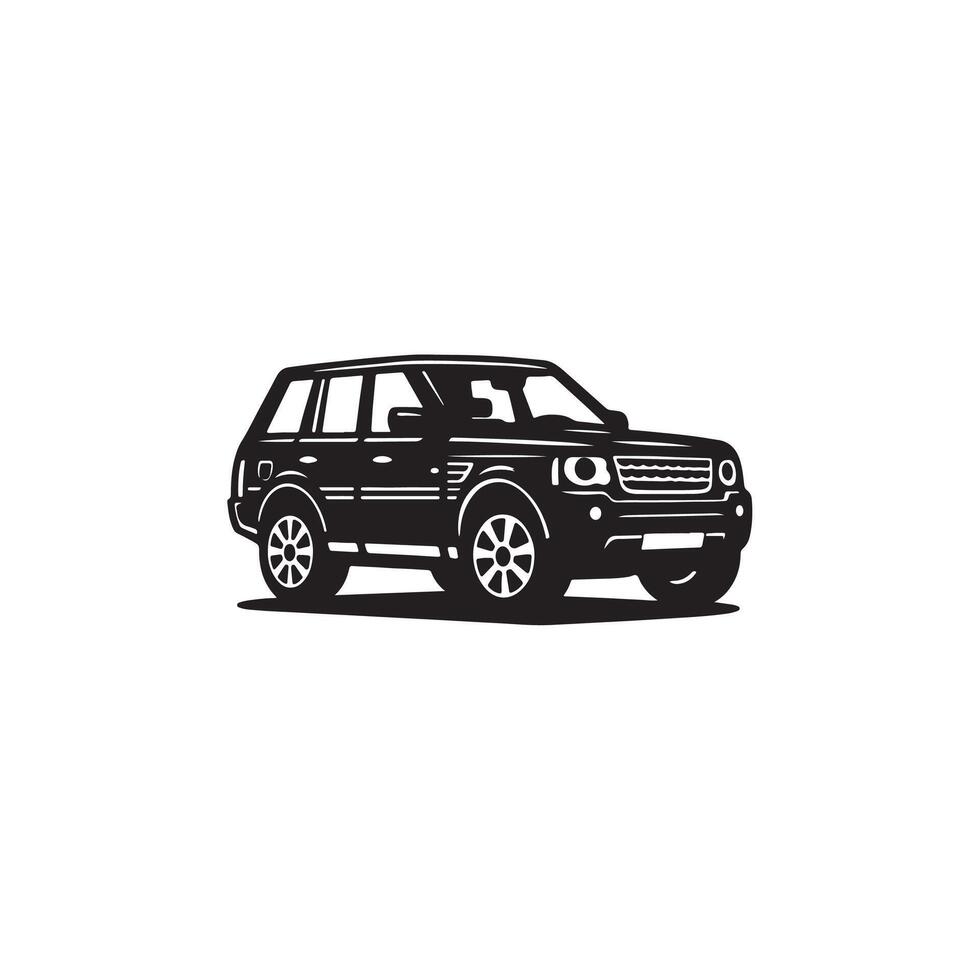 Car silhouette Style with white vector