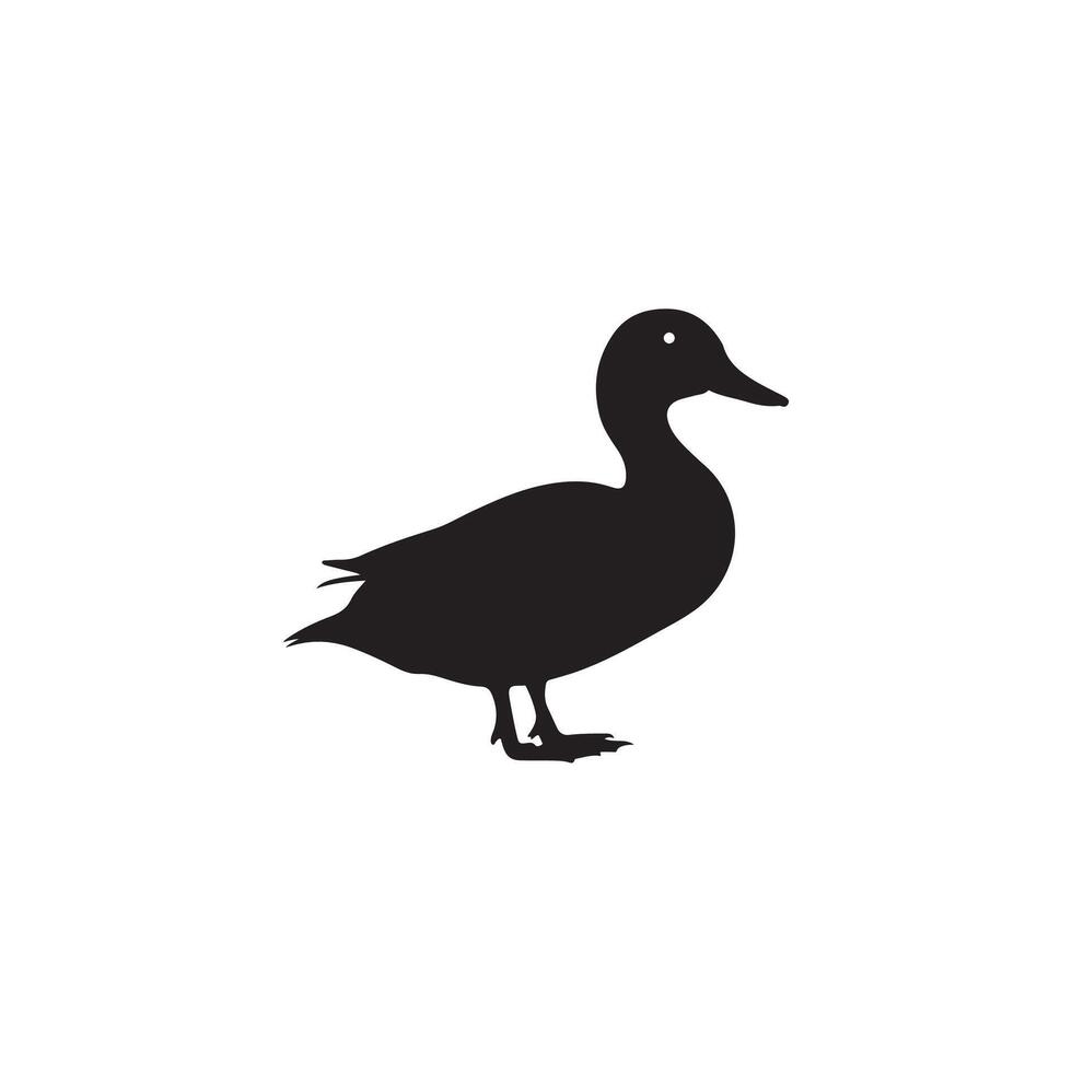 Creative Simple Duck Silhouette Style Template vector