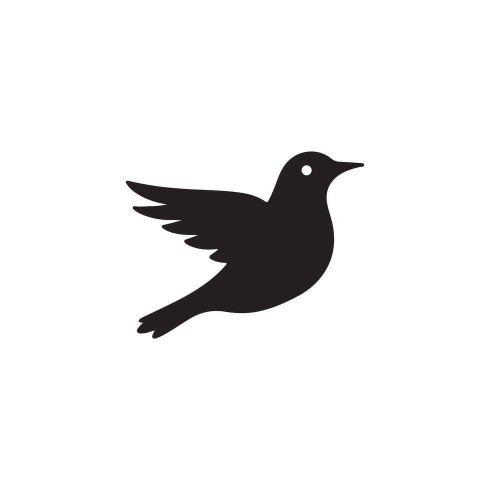 The Bird Silhouette Style with white background vector