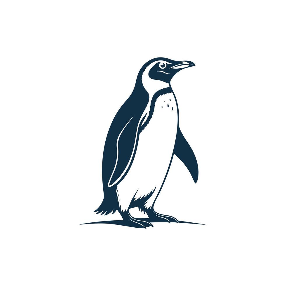 Creative Simple Penguin silhouette Style background vector