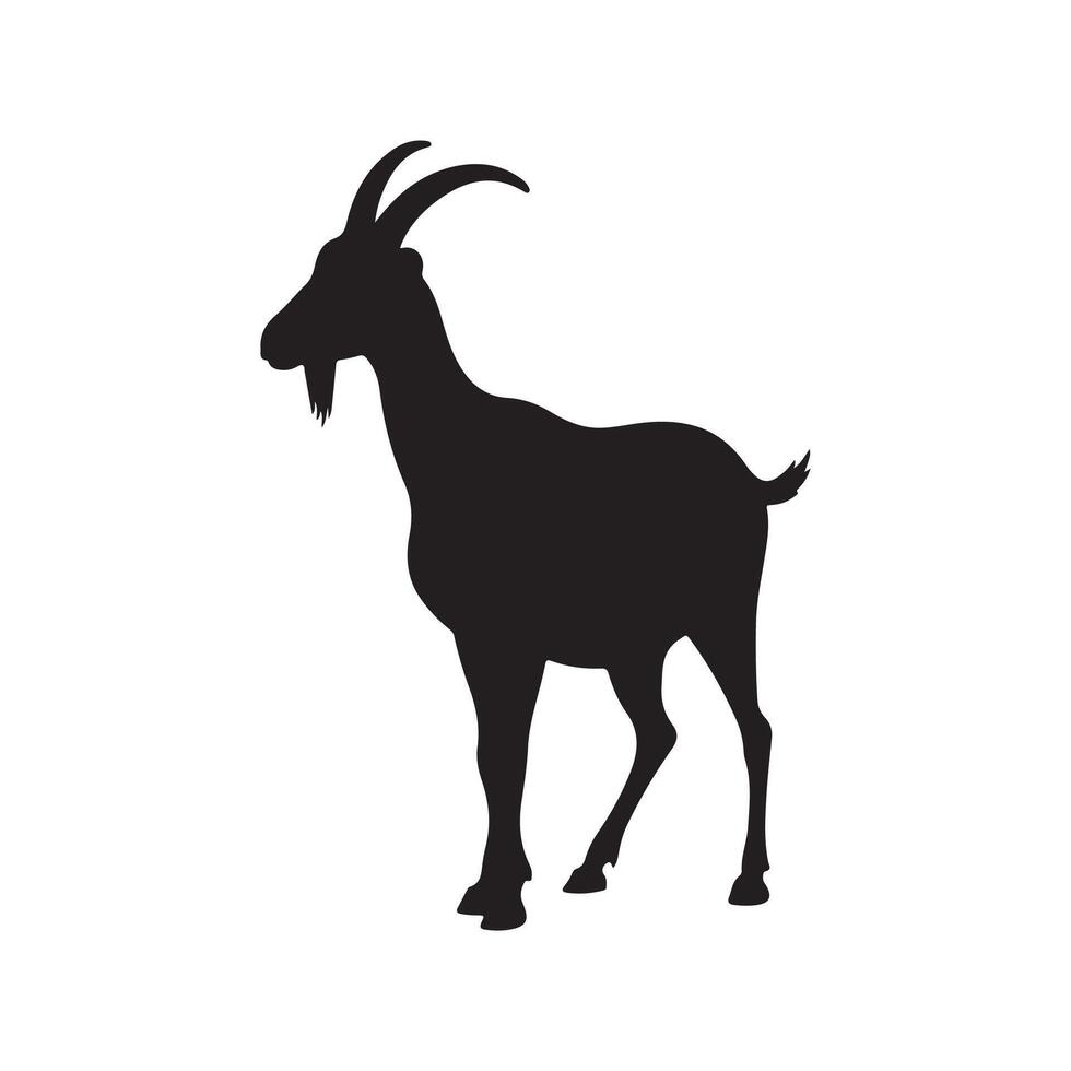 Simple Goat silhouette Style background vector