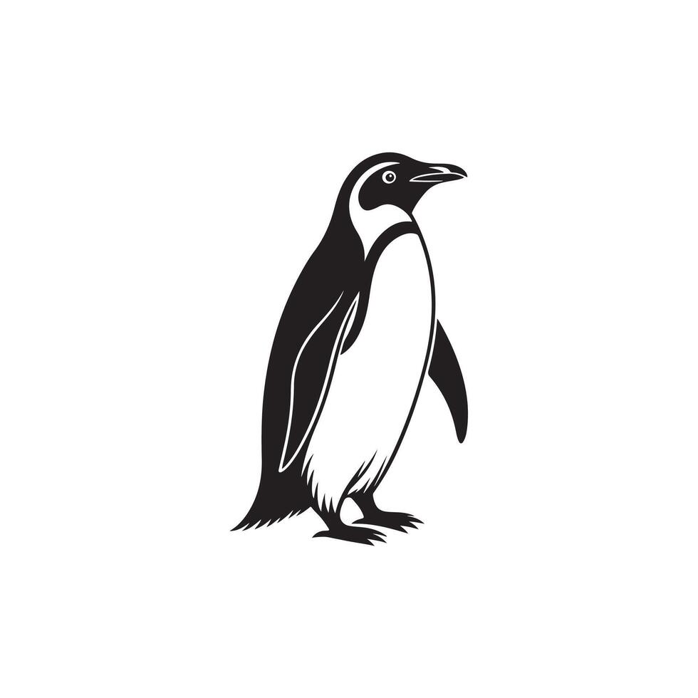Creative Simple Penguin silhouette Style vector