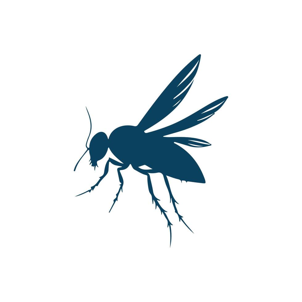 Simple Bee silhouette Style Template vector