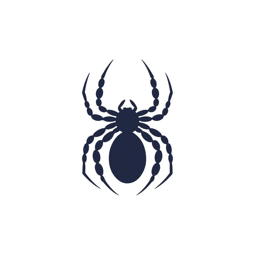 Creative Spider silhouette with white background vector
