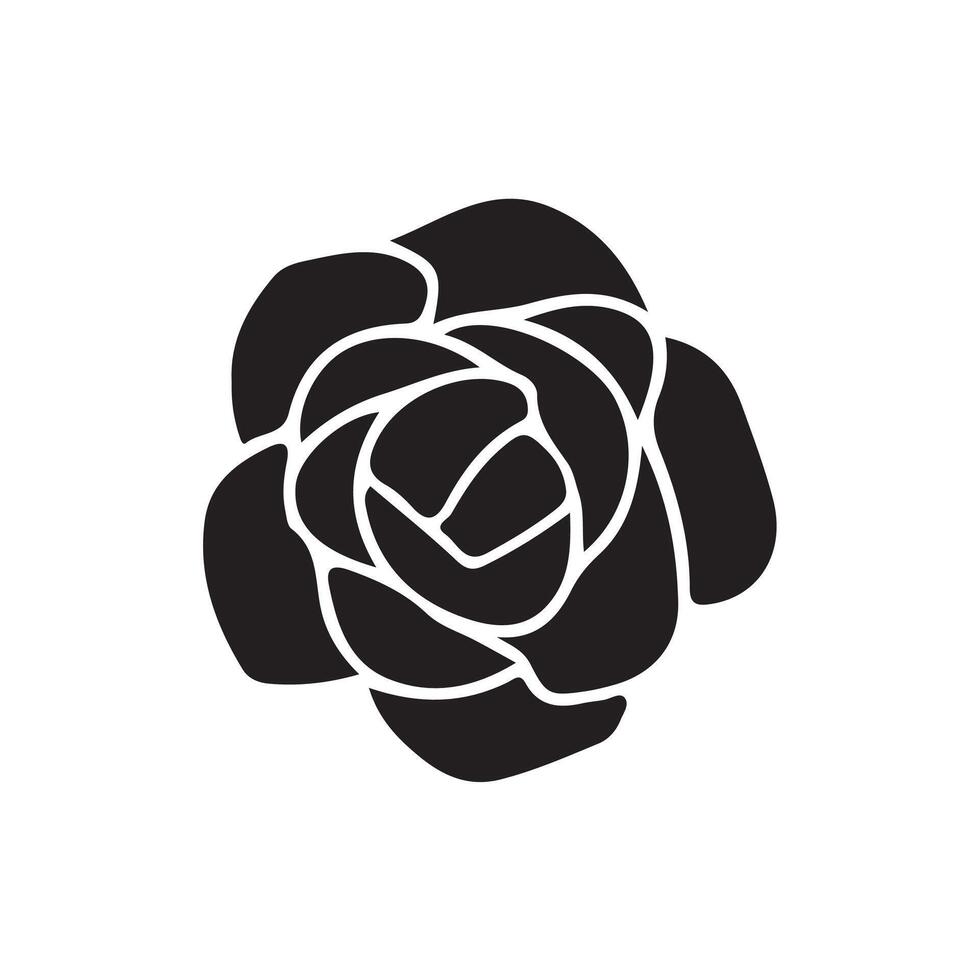 Flower silhouette Style with white background vector