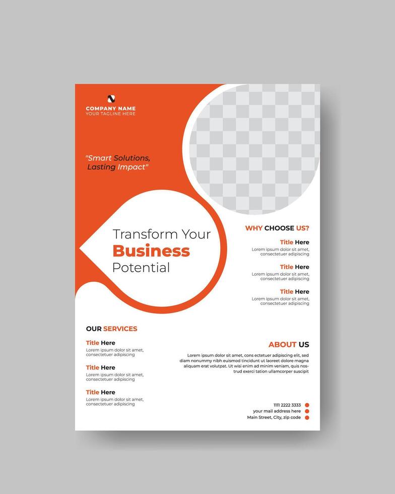Minimalist business Marketing Flyer template. vector