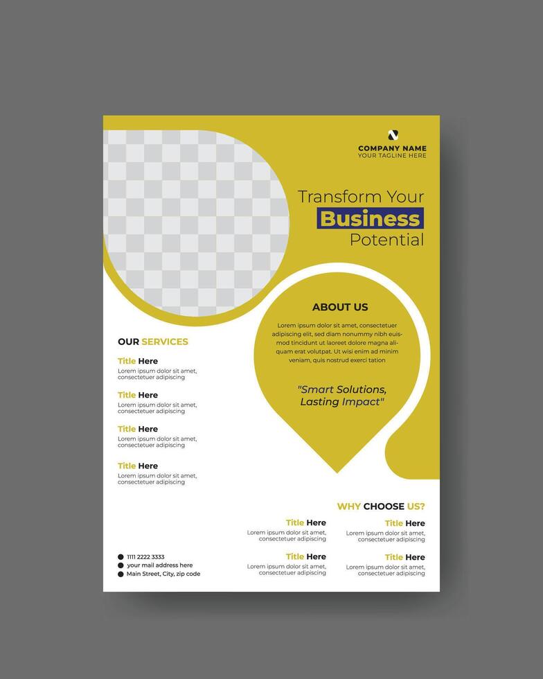 Modern and minimalist business Marketing Flyer template. vector