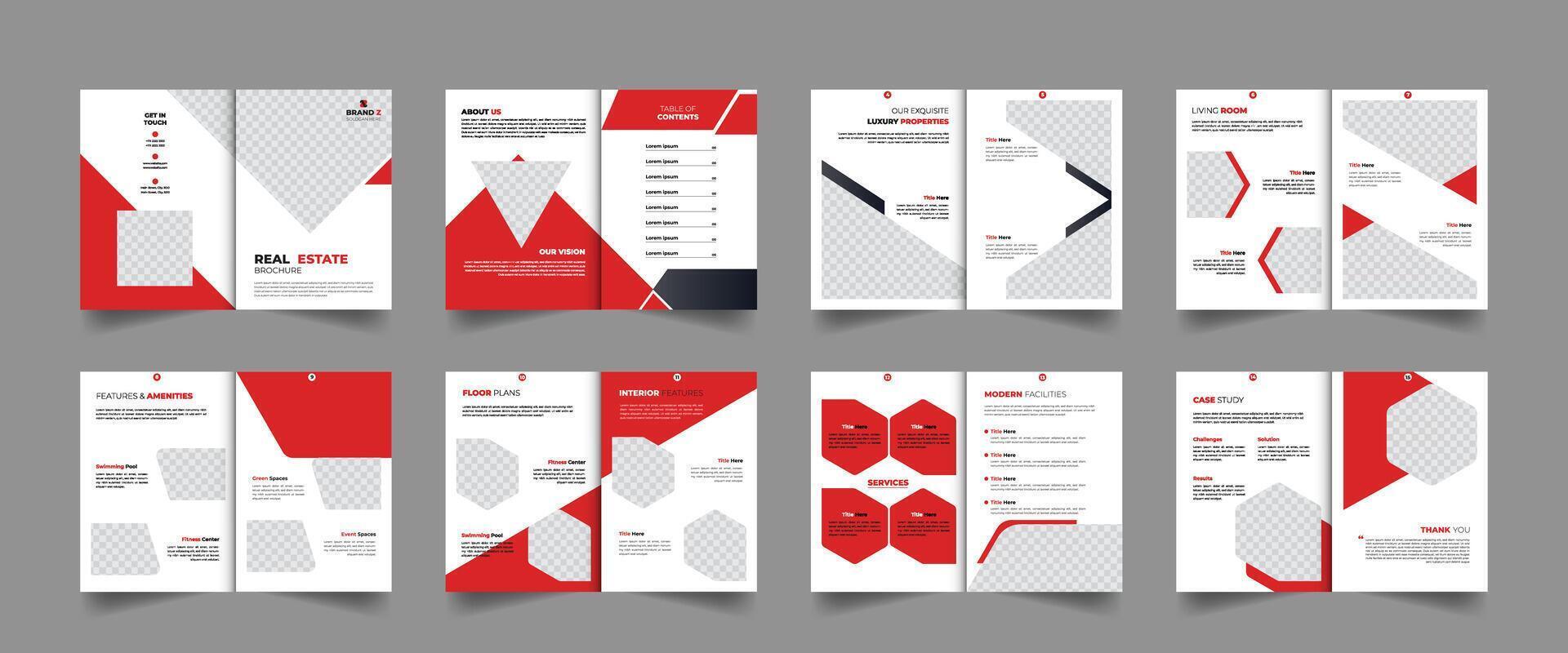 Real estate Brochure template. vector