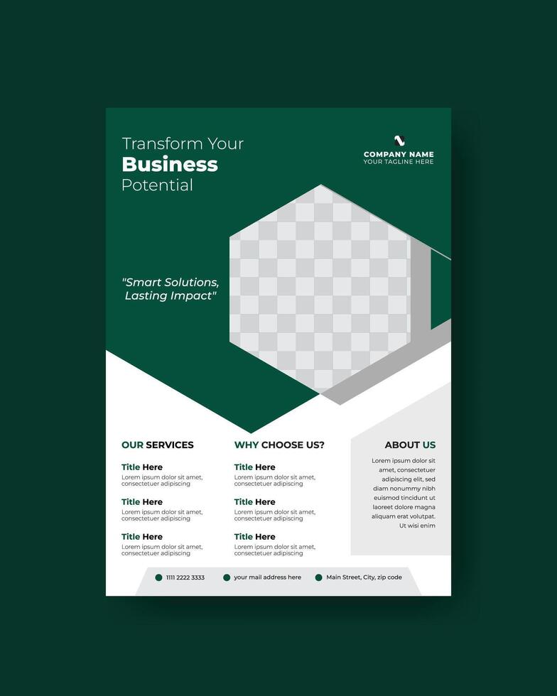 Clean and modern business flyer template vector