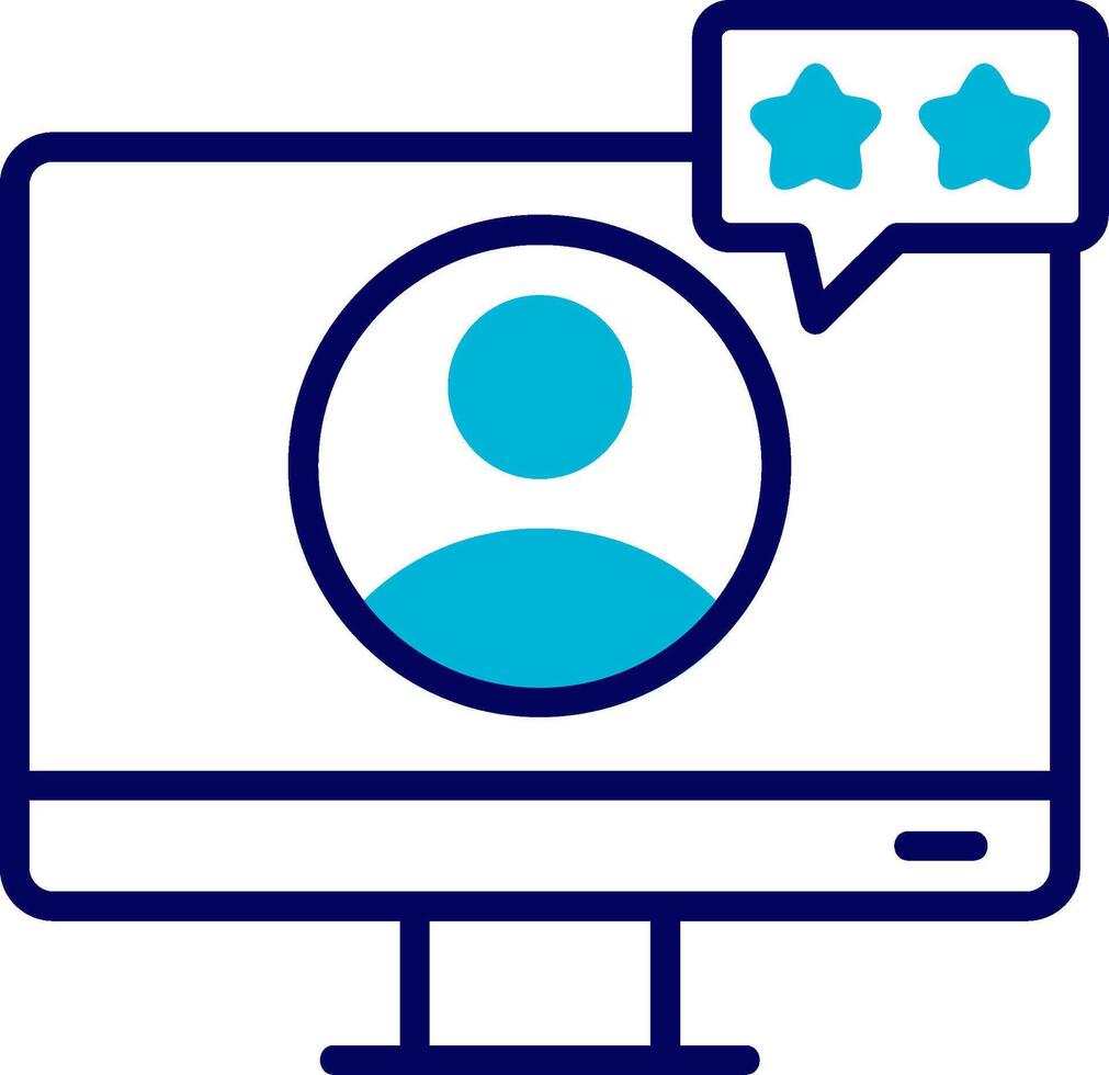 User Experience Blue Mixed Icon vector