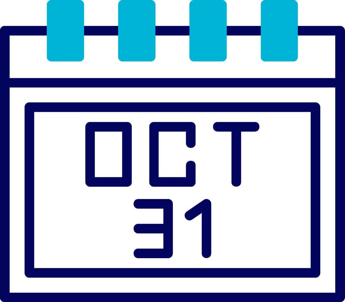 October 31st Blue Mixed Icon vector