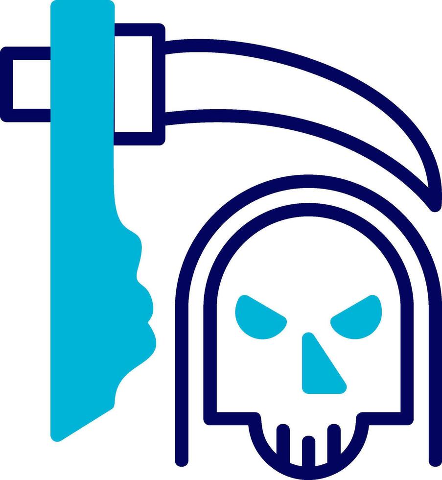 Death Blue Mixed Icon vector