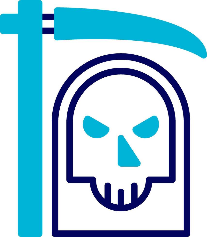 Grim Reaper Blue Mixed Icon vector