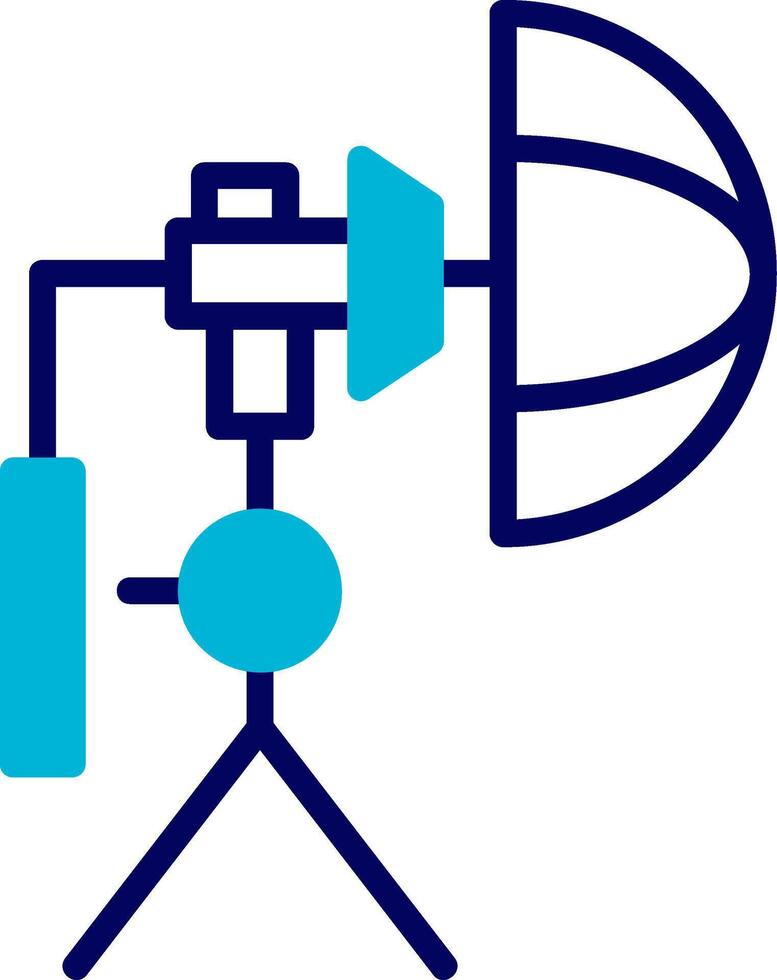 Umbrella Camera Blue Mixed Icon vector