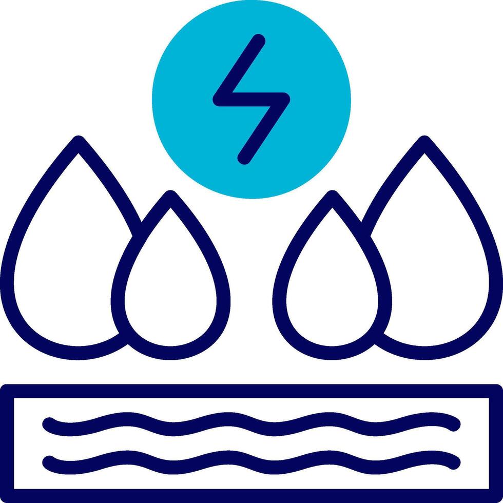 Hydroelectricity Blue Mixed Icon vector