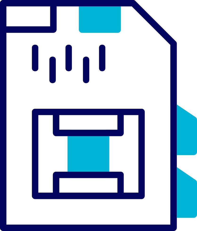 SD Card Blue Mixed Icon vector