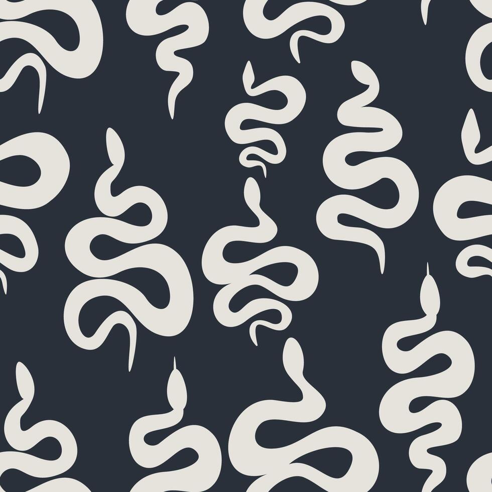 Magic pattern with esoterical mystical snakes vector