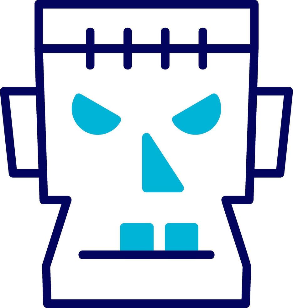 Frankenstein Blue Mixed Icon vector