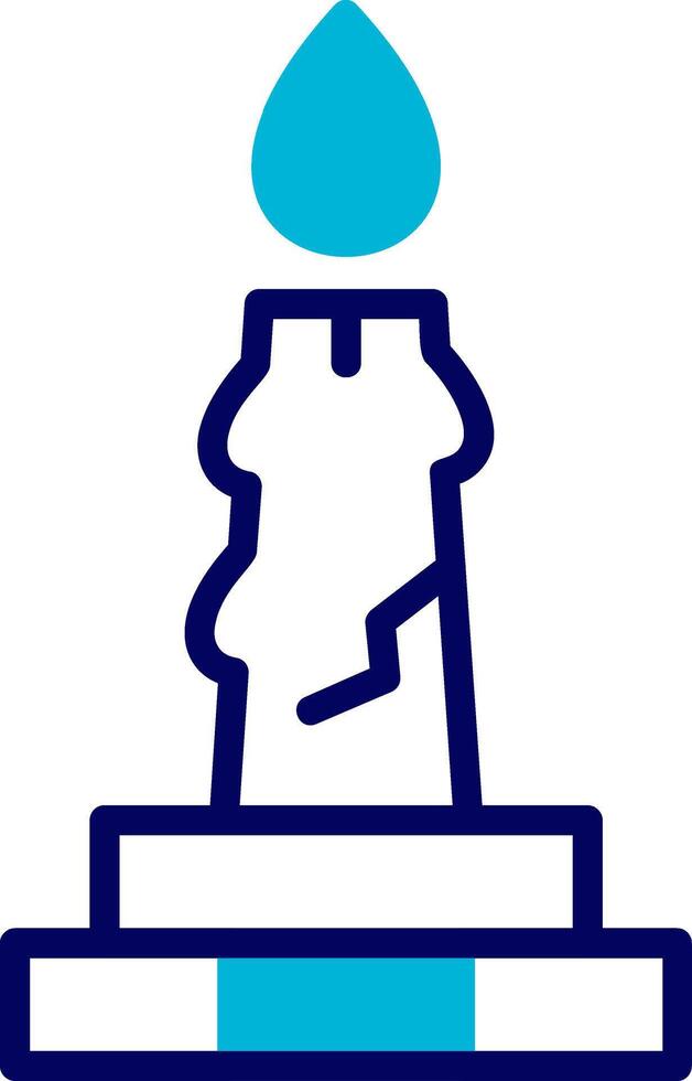 Candle Blue Mixed Icon vector