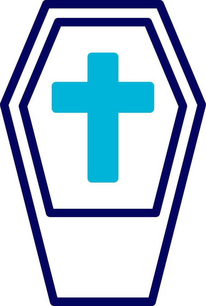 Coffin Blue Mixed Icon vector