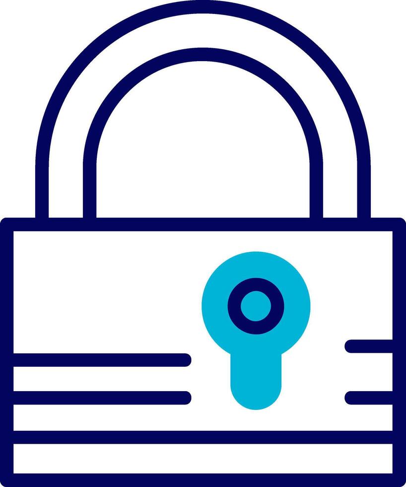 Padlock Blue Mixed Icon vector