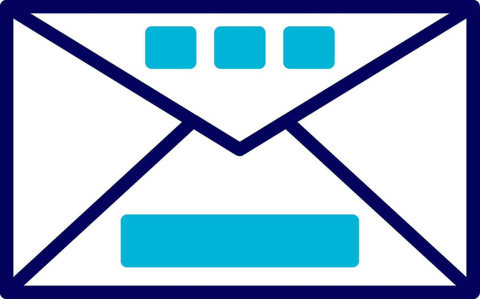 Mail Blue Mixed Icon vector