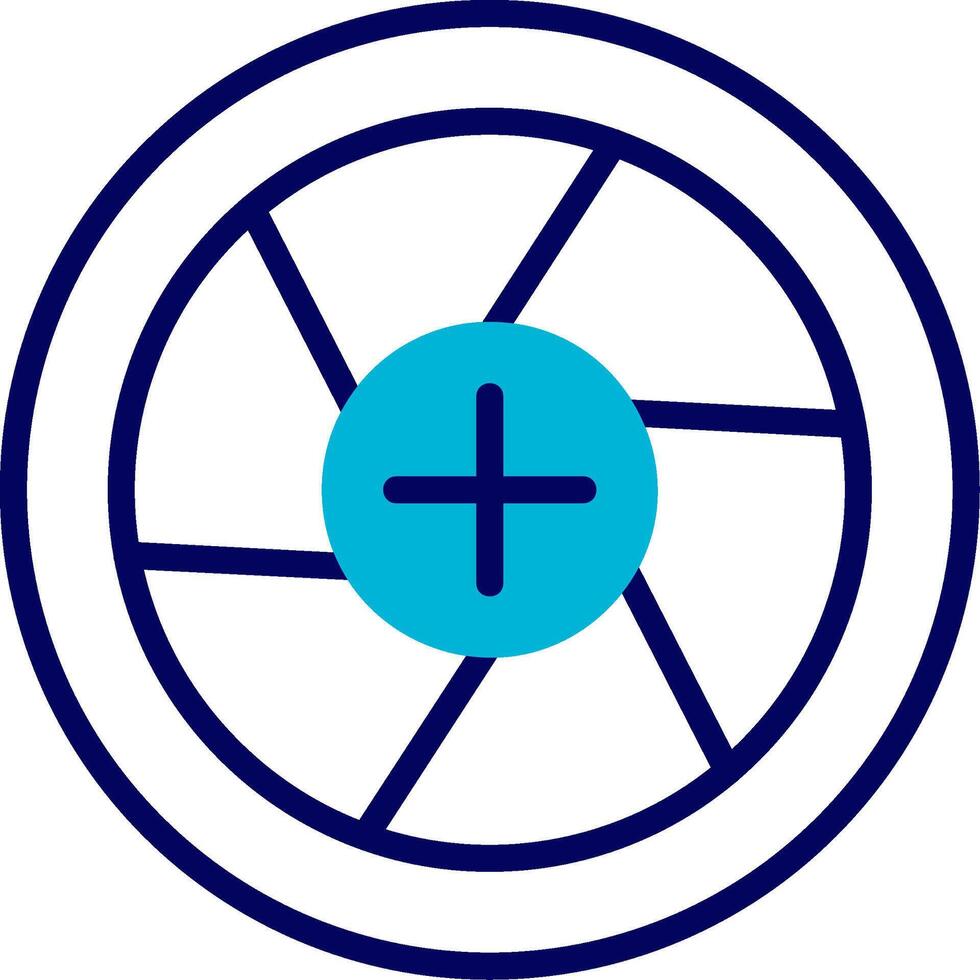 Diaphragm Blue Mixed Icon vector