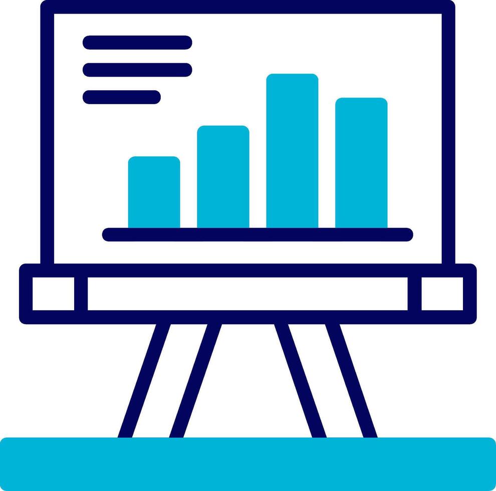 Presentation Blue Mixed Icon vector
