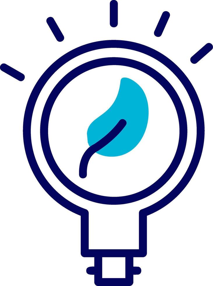 Eco Bulb Blue Mixed Icon vector