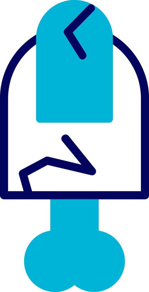 Scary Finger Blue Mixed Icon vector