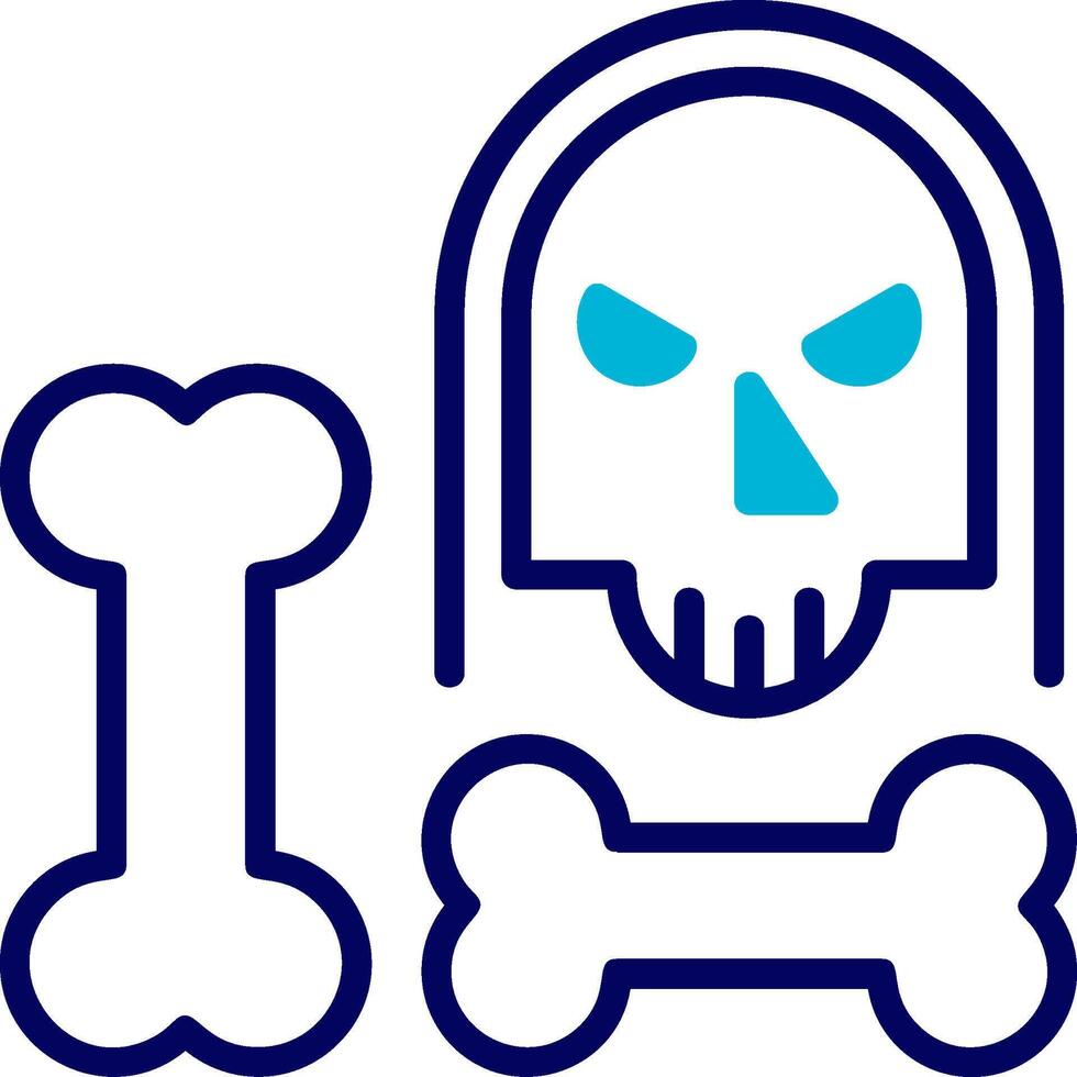 Bones Blue Mixed Icon vector