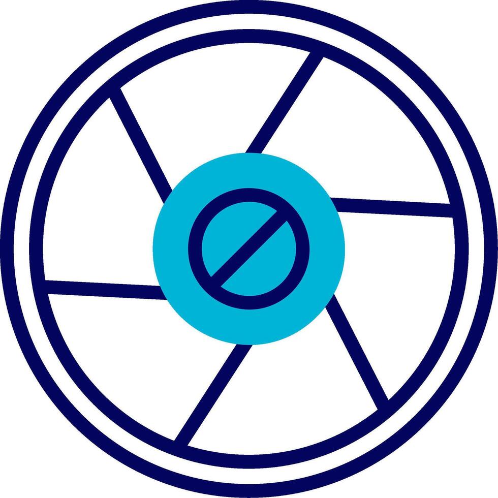 Camera Exposure Blue Mixed Icon vector